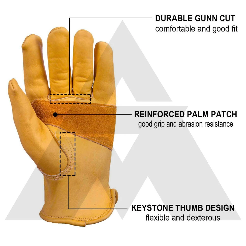 Work Safety Gloves Cow Split Leather Industrial Working Gloves