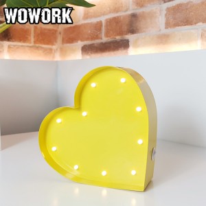 WOWORK love heart lights printed love sign for lover gift