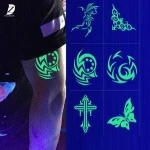 wrist/arm/ankle glow in dark luminous tattoo sticker