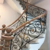 Wrought iron railing designs metal stair handrail gold color stair handrail french balcony railing
