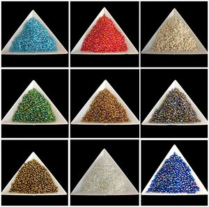 Yiwu factory cheap price colorful transparent seed beads for necklace and garments