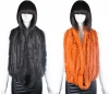 YRC826 Fashion Accessories Real Rabbit Fur Scarf Wholesale Fur Winter Neckwear