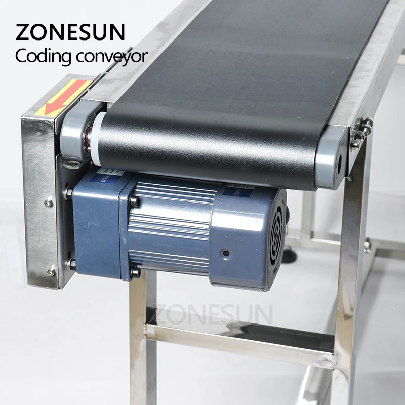 ZONESUN Inkjet Printer Conveyer Conveying Table Band Carrier Sorting Workbench PVC Belt Conveyor Bottle Box Bag Sticker Conveyor