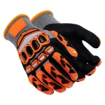Safety Work Gloves with Impact Protection, Micro-Foam Nitrile coated TPR Heavy Duty Gloves.