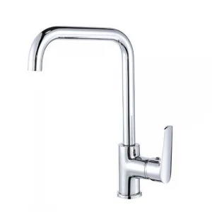 Contemporary Single Handle Kitchen Faucet With Chrome Finish