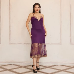 Portia Silk & Lace Short Dress : SW12