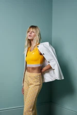 Saffron sports bra with elastic bands
