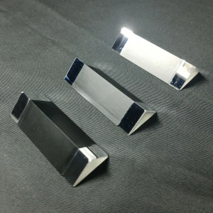 Custom Painted Black Glass Triangular Prism with Silvre Coating