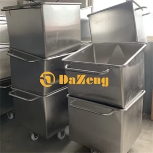Dazeng abattoir tools 304 stainless steel beef meat standard trolley skip cart