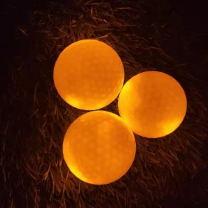 LED lights up golf ball