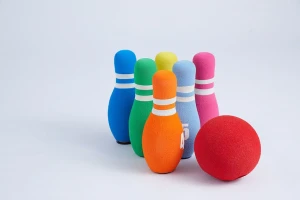 Colorful bowling set