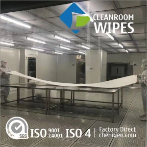 Customized Large Class 10 Polyester Wipers Cleanroom Wipes