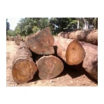 Bulk African Bubinga logs ready for shipment to distributors and manufacturers