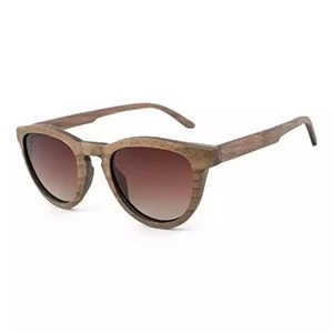 Wood polarized sunglasses custom logo walnut wood frame unisex new fashion sun glasses