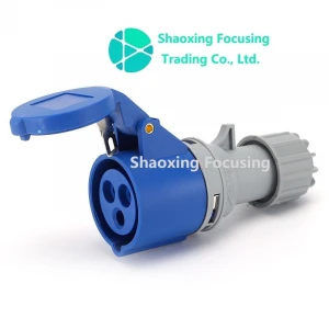 Three holes waterproof (IP44) cable connection industrial socket, X-213 X-223