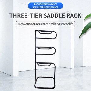 Three-tier saddle rack