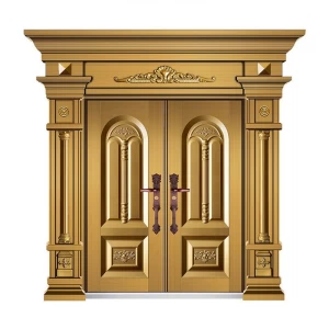 Factory Supply Customized Size Color House Residetial Impact Resistance External Double Security Door