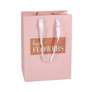 paper gift shopping bag for the flower