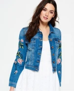 Ladies Embroidery Denim Jacket
