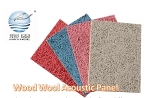 eco-protection wood wool acoustic panels natural wood fiber moisture--proof for gym swimming pool