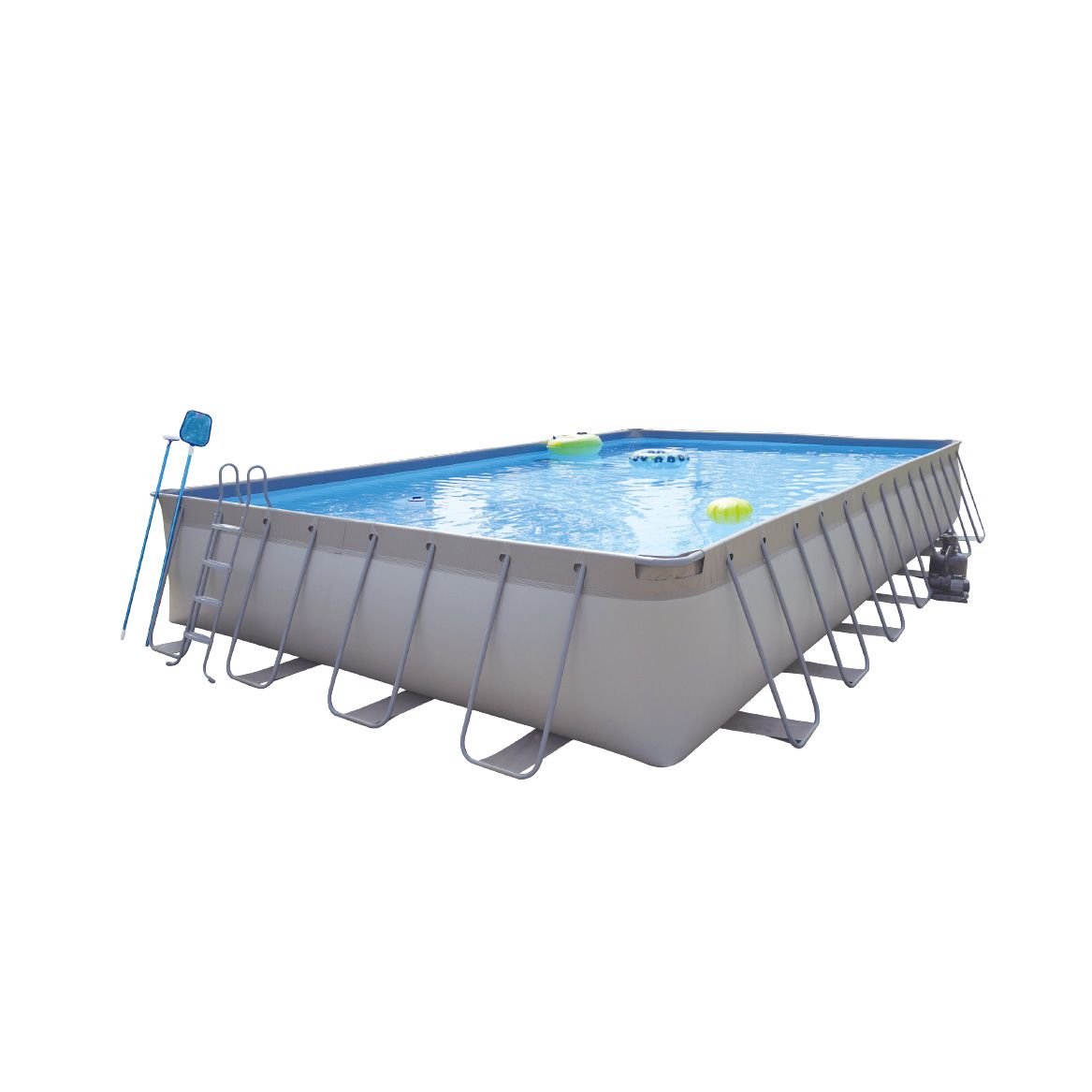 Buy Metal Large Steel Frame Pool Liner Deep Above Ground Round Premium