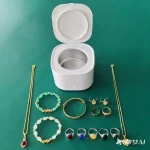 Ultrasonic Jewelry Cleaner, 48KHz Ultrasonic Cleaner Machine for Jewelry, Rings, Watch Strap, 304 Stainless Steel Tank
