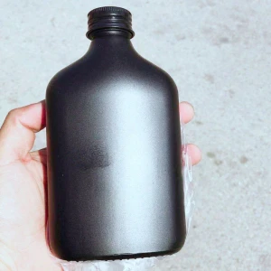 Black cold brew coffee glass bottle