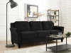 Lifestyle Solutions Collection Grayson Micro-Fabric Sofa, 80.3" x 32" x 32.68", Dark Grey