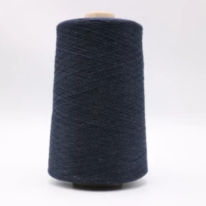 navy blue Ne21/2plies 10% stainless steel fiber blended with 90% polyester fiber for knitting touchscreen gloves-XT11040