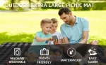 Outdoor Extra Large Picnic Mat - Black And White