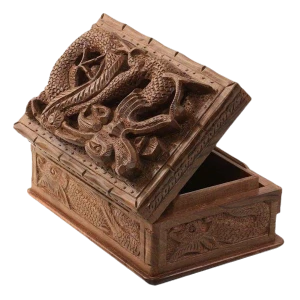 Dragon Art Walnut Box