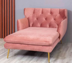 Velvet Classic Chaise Lounge