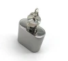 1 oz 1oz mini stainless steel hip flask with keychain attached promotional gifts Christmas cracker contents