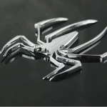 1 PC Metal 3D Car Stickers Spider Shape Emblem Chrome 3D Car Truck Motor Decal Sticker Universal Car Styling Accessories Drop