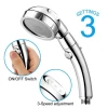 1 Set Detachable 3 Modes Setting Shower Head Handheld High Pressure Rain Water Saving Home Hotel Sprayer Bathroom Shower Head