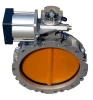 100-400 mm double flange pneumatic butterfly valve
