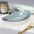 Import 100% melamine plastic modern dishes custom printed boat shaped salad appetizer food plates from China