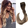 100% Peruvian virgin remy cuticle hair thick double drawn clip in hair extension