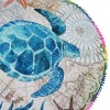 100% polyester microfiber reactive turtle printing round beach towel