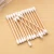 100% raw cotton with bamboo wooden sticks ear swab cotton buds