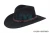 Import 100% wool black colour big size western cowboy fedora hats men with belt from China