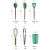 Import 11 Pieces Kitchenware Cooking Silicone Utensil Wooden Handles Set Cookware Gadgets Tools with Barrel from China