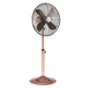 12 inch Oscillating Standing Floor Fan Whisper Quiet Cooling Pedestal Fan copper color