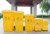 120 Liter Virgin HDPE Wheelie Waste Container / Yellow Medical Chemical Rubbish Can for Hospitals
