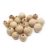 12Mm High Quality Custom Wholesale Food Grade Teething Teether Beech Wooden Hexagon Square Bracelet Baby Wood Beads