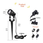 12v 220v 4 In 1 Landscape Lighting Outdoor Lamp IP67 Waterproof Spotlights LED Modern Garden Light With Plug