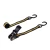 Import 1.5" 3000kg 38mm Plastic Handle Ratchet Buckle Polyester Webbing Strap With 1.5 Inch Double J Hooks from China