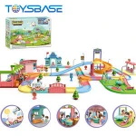 159PCS Assemble House Model Set DIY Track Car Toys