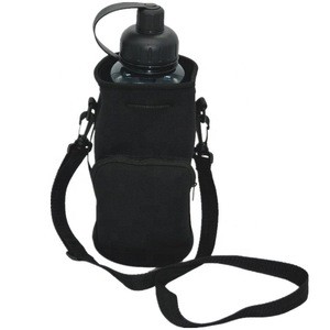 1.8L Premium OEM Custom Logo Neoprene Water Bottle Sleeve Water Bottle Carry Bag Holder With Zipper Pouch