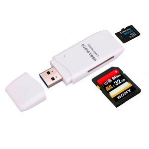 2 in 1 USB 3.0 Memory Card Reader SD Card Reader with Data Transmission Support SD / TF / MicroSD